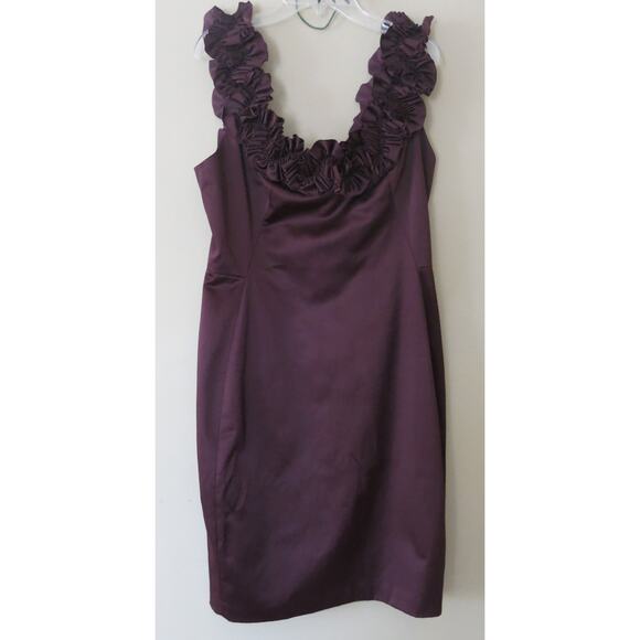 VINTAGE MAGGY LONDON *NWT* Cocktail Party Formal Dress Size 8 Sleeveless Purple - Picture 1 of 9